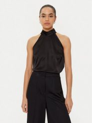 MAX&Co. Bluzka 2516161011200 Czarny Regular Fit. Czarne bluzki damskie MAX&Co., bez wzorów, z syntetyku, bez ramiączek. Za 339.99 zł.