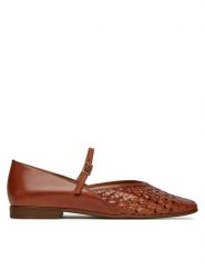Lasocki Baleriny WI40-12674-01 Brązowy. Brązowe baleriny damskie Lasocki, bez wzorów, ze skóry, bez obcasa. Za 209.99 zł.