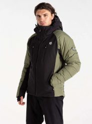 Dare 2b Kurtka narciarska "Speed" w kolorze czarno-oliwkowym rozmiar: 3XL. Brązowe kurtki narciarskie i snowboardowe damskie Dare 2b, xl, bez wzorów, bez kaptura. Za 412.88 zł.