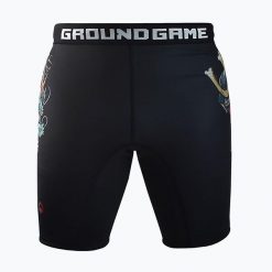 Spodenki treningowe męskie Ground Game Vale Tudo Bushido 3.0. Czarne szorty męskie GROUND GAME, bez kołnierzyka. Za 139.99 zł.