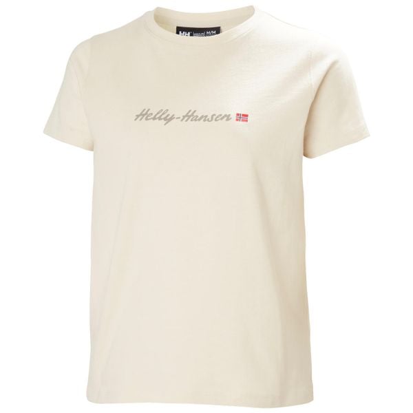 Koszulka damska Helly Hansen Core Graphic 2.0. Białe bluzki damskie Helly Hansen, z bawełny, bez kołnierzyka, bez ramiączek. Za 148.05 zł.