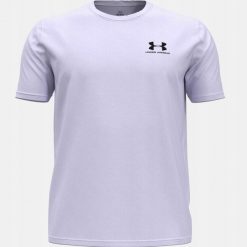 T-Shirt Męski Under Armour Koszulka Męska Sportowa Basic. Fioletowe t-shirty męskie Under Armour, m, bez wzorów, bez kołnierzyka. Za 99.99 zł.