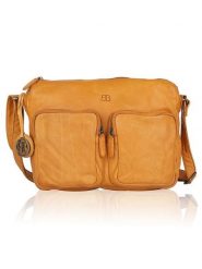 Bellicci Skórzana torebka "Crisanta" w kolorze musztardowym - 30 x 22 x 10 cm rozmiar: onesize. Brązowe torebki klasyczne damskie Bellicci, bez wzorów, z materiału, bez dodatków. Za 336.61 zł.