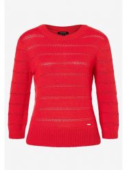 More & More Sweter w kolorze czerwonym rozmiar: 44. Czerwone swetry klasyczne damskie MORE & MORE, z bawełny, bez kołnierzyka. Za 166.88 zł.