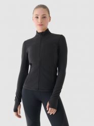 4F Bluza treningowa slim szybkoschnąca damska - szara L. Szare bluzy bez kaptura damskie 4f, l, bez wzorów, z dzianiny, bez kaptura. W wyprzedaży za 99.99 zł.
