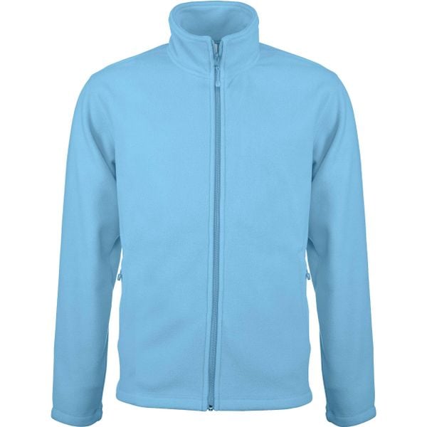 Kurtka z mikropolaru z zamkiem błyskawicznym Kariban Falco. Niebieskie kurtki męskie KARIBAN, m, bez wzorów, bez kaptura. Za 144.50 zł.