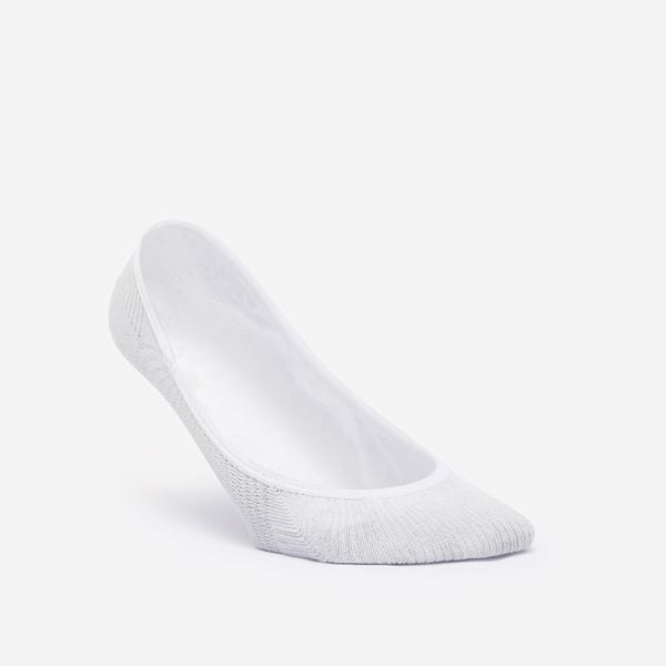 Skarpety balerinki x2. Białe skarpetki damskie Decathlon, bez wzorów, z bawełny. Za 29.99 zł.