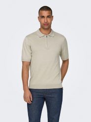 ONLY & SONS Koszulka polo "Onswyler" w kolorze beżowym rozmiar: XL. Brązowe koszulki polo męskie Only & Sons, xl, bez wzorów, bez ramiączek. Za 69.91 zł.