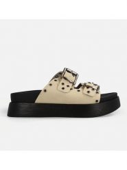 Lee Klapki "Cora" w kolorze beżowym rozmiar: 37. Brązowe klapki damskie Lee, bez wzorów, bez obcasa, na platformie. Za 165.99 zł.