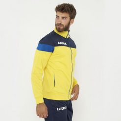 Kurtka sportowa Bolivia żółto-niebieska. Niebieskie kurtki treningowe męskie Legea, m, bez wzorów, z materiału. Za 72.00 zł.
