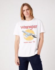 WRANGLER EAGLE TEE MĘSKI T-SHIRT KOSZULKA W70REE989 112321258. T-shirty męskie Wrangler, m, bez wzorów, bez kołnierzyka. Za 69.99 zł.
