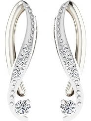 Diamant Vendôme Złote kolczyki-wkrętki z diamentami rozmiar: onesize. Szare kolczyki damskie Diamant Vendöme, z diamentem, złote. Za 479.76 zł.