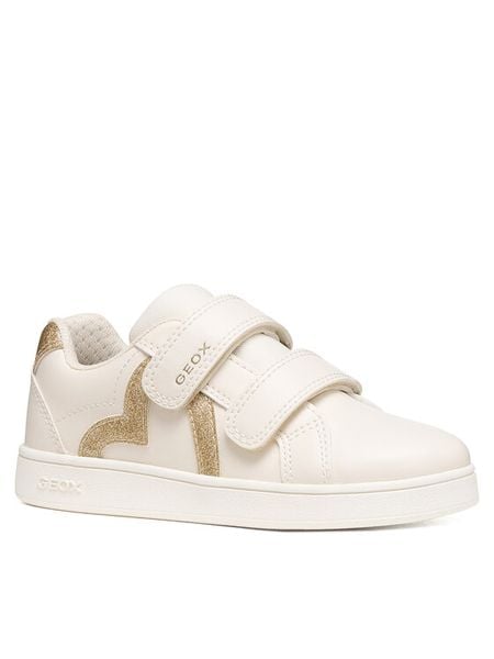 Geox Sneakersy J Eclyper Girl J66LRG 0BCKC C1M2X S Kremowy. Białe buty sportowe dziewczęce Geox, bez wzorów, ze skóry, bez zapięcia. Za 209.99 zł.