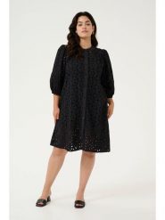 KAFFE curve Sukienka "Salina" w kolorze czarnym rozmiar: 48. Czarne sukienki damskie KAFFE curve, bez wzorów, z bawełny, bez kołnierzyka, bez ramiączek, midi. Za 208.99 zł.