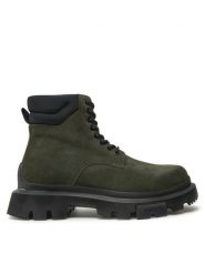 Hugo Trapery Fabyan 50528995 Zielony. Zielone buty zimowe męskie Hugo, ze skóry, bez zapięcia. Za 629.99 zł.