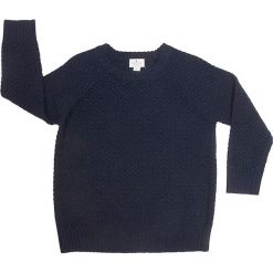Sweter w kolorze granatowym. Niebieskie swetry chłopięce Bock Cph, bez wzorów, prążkowane, bez kołnierzyka. W wyprzedaży za 107.95 zł.
