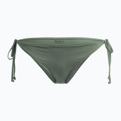 Dół od stroju kąpielowego ROXY Beach Classics Bikini Tie. Zielone bikini damskie Roxy, bez wzorów. Za 48.99 zł.