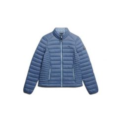 Damska kurtka puchowa Superdry. Niebieskie kurtki damskie Superdry., na zimę, bez wzorów, z puchu, bez kaptura. Za 455.00 zł.