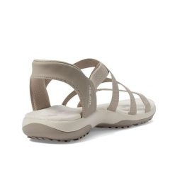 Sandały SKECHERS REGGAE SLIM Brązowy. Brązowe sandały damskie Skechers, bez wzorów, z tkaniny, bez obcasa. Za 259.99 zł.