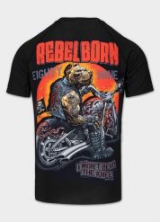 Rashguard męski PITBULL koszulka sportowa techniczna treningowa REBEL BORN. Czarne t-shirty sportowe męskie PITBULL, m, z elastanu, bez ramiączek, na fitness i siłownię. Za 179.00 zł.