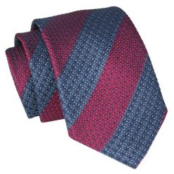Krawat - ALTIES - Granat, Czerwień, Pasy. Czerwone krawaty i muchy męskie Alties, bez wzorów, z tkaniny, eleganckie. Za 49.00 zł.