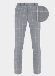Spodnie męskie garniturowe BUENAVISTA P20SF-6G-025-S. Szare spodnie wizytowe męskie Pako Lorente, z poliesteru. Za 159.99 zł.