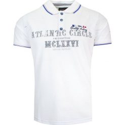 Koszulka POLO Biała z Nadrukiem, Casualowa, Męska, Krótki Rękaw. Białe koszulki polo męskie MCL, l, bez wzorów, z bawełny, bez ramiączek. Za 145.00 zł.
