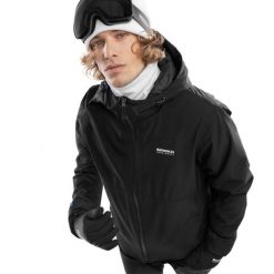 Męska kurtka na narty i snowboard Sporty zimowe Siroko Core Davos. Czarne kurtki męskie SIROKO, m, bez wzorów, bez kaptura, narciarskie. Za 254.00 zł.