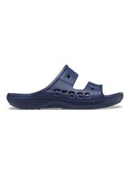 Crocs Klapki "Baya" w kolorze granatowym rozmiar: 38/39. Niebieskie klapki damskie Crocs, bez wzorów, bez obcasa. Za 79.21 zł.