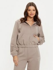 Guess Bluza V5RQ20 KC3D2 Szary Regular Fit. Szare bluzy bez kaptura damskie Guess, xl, z syntetyku. Za 199.99 zł.