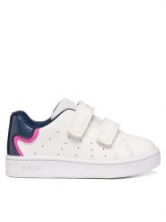 Geox Sneakersy B Eclyper Girl B365MA 0BCKC C0006 Biały. Białe buty sportowe dziewczęce Geox, bez wzorów, ze skóry, bez zapięcia. Za 179.99 zł.