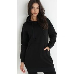 Czarna Bluza Długa z Kapturem Nilalra. Czarne bluzy sportowe damskie Born2be, m, z bawełny. Za 99.99 zł.