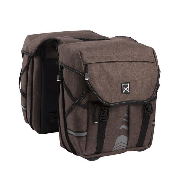 Torba na bagażnik rowerowy Willex S 1200. Brązowe torebki klasyczne damskie willex, bez wzorów, z nadrukiem, bez dodatków. Za 389.50 zł.