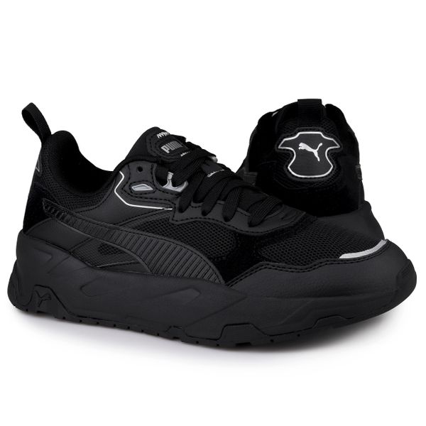 Buty męskie sportowe Puma TRINITY. Czarne buty sportowe na co dzień męskie Puma, z gumy, bez zapięcia, trekkingowe. Za 524.00 zł.