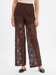 Y.A.S spodnie z koronką Kobiety Koronka brązowy, 36. Brązowe spodnie materiałowe damskie Y.A.S, bez wzorów, z koronki, eleganckie. Za 349.95 zł.