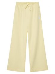 Calvin Klein Jeans Spodnie dresowe LVCKSJC11G Żółty Wide Leg. Żółte spodnie dziewczęce Calvin Klein Jeans, z bawełny. Za 229.99 zł.