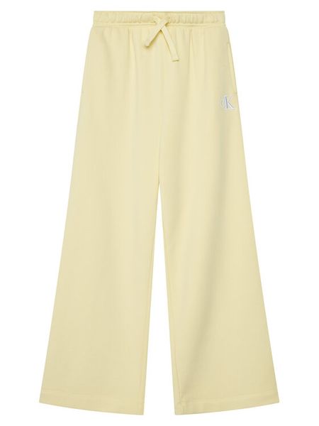 Calvin Klein Jeans Spodnie dresowe LVCKSJC11G Żółty Wide Leg. Żółte spodnie dziewczęce Calvin Klein Jeans, z bawełny. Za 174.99 zł.