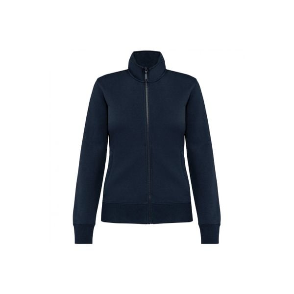 Damska kurtka ze szczotkowanego polaru Kariban. Niebieskie kurtki damskie KARIBAN, bez wzorów, z polaru, bez kaptura. Za 198.00 zł.