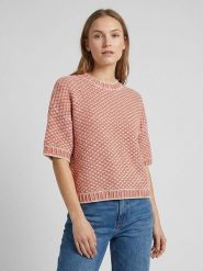 MOSS COPENHAGEN Sweter "Catina" w kolorze koralowo-białym rozmiar: XS/S. Białe swetry klasyczne damskie MOSS COPENHAGEN, s, bez kołnierzyka. Za 169.95 zł.