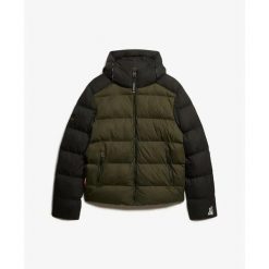 Kurtka z kapturem Superdry Colour Block. Czarne kurtki treningowe męskie Superdry., l, bez wzorów, z gumy. Za 650.30 zł.