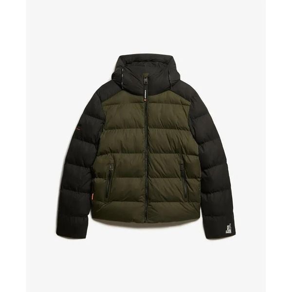 Kurtka z kapturem Superdry Colour Block. Czarne kurtki treningowe męskie Superdry., l, bez wzorów, z gumy. Za 650.30 zł.