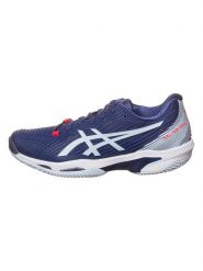 Asics Buty "Solution Speed FF 2 Clay" w kolorze granatowo-błękitnym do tenisa rozmiar: 41,5. Niebieskie buty sportowe na co dzień damskie Asics, bez wzorów, tenisowe. Za 250.35 zł.