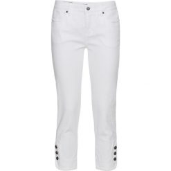 Dżinsy Slim Fit Mid Waist, cropped. Niebieskie jeansy damskie bonprix. Za 89.99 zł.