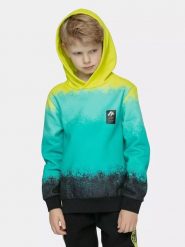 Bluza chłopięca bawełniana z kapturem 4F 4FJWSS26TSWSM3184. Bluzy z kapturem męskie 4f, z bawełny. Za 129.99 zł.