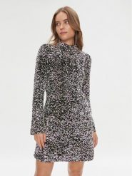 Bruuns Bazaar Sukienka koktajlowa BBW3693 Czarny Regular Fit. Czarne sukienki damskie Bruuns Bazaar, bez wzorów, z syntetyku, wizytowe, bez kołnierzyka, bez ramiączek. Za 579.99 zł.