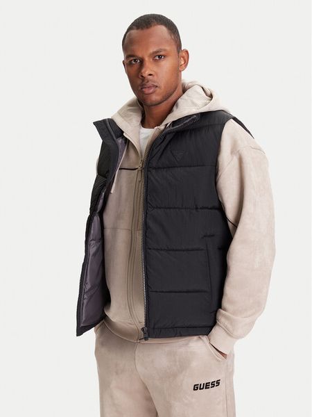 Guess Bezrękawnik Z5YL08 WGTN0 Czarny Regular Fit. Czarne kamizelki męskie Guess, m, z syntetyku. Za 429.99 zł.