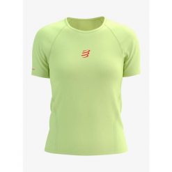 Koszulka do biegania damska Compressport Trail Racing S/S Tshirt. Zielone bluzki sportowe damskie Compressport, s, bez wzorów, bez ramiączek. Za 298.99 zł.