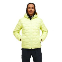 Kurtka Peak Performance puchowa męska Helium Down Hood Jacket żółta - XL. Żółte kurtki męskie Peak Performance, m, bez wzorów, z puchu, bez kaptura. W wyprzedaży za 1,059.00 zł.