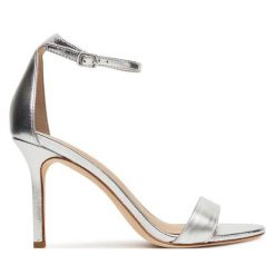 Sandały LAUREN RALPH LAUREN. Szare sandały damskie Lauren Ralph Lauren, bez wzorów, bez obcasa, na szpilce. Za 629.99 zł.