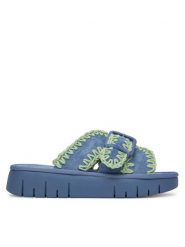 Roxy Klapki HY62277-3 Niebieski. Niebieskie klapki damskie Roxy, bez wzorów, z materiału, bez obcasa. Za 179.99 zł.